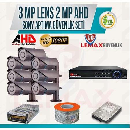 7 Kameralı 3 MP AHD SONY Güvenlik Kamera Sistemleri