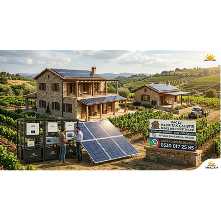 Maxcam Tak-Çalıştır Bağ Evi Güneş Enerji Sistemleri