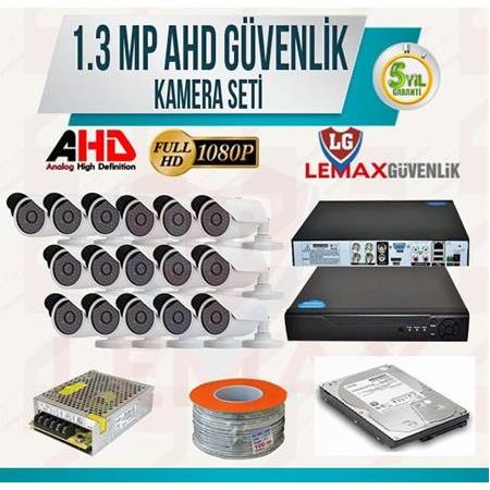 16 Kameralı 1.3 MP AHD SONY Güvenlik Kamerası