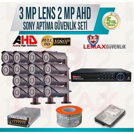 14  Kameralı 3 MP AHD SONY Güvenlik Kamera Sistemleri