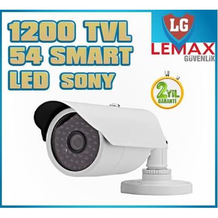 3'Lü 1200 TVL Güvenlik Kamerası Sistemi FUL SET
