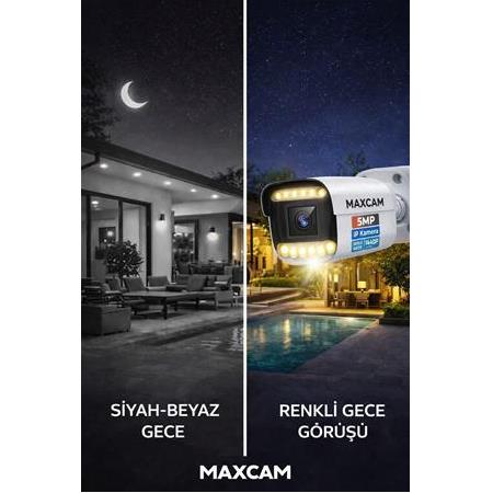 4 Kameralı 4K 1440P Full HD Sesli PoE IP Kamera Sistemi – Gece Renkli Ultra HD Güvenlik Seti