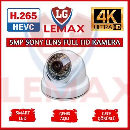 4 Kameralı 5 MP Sony Lens 2 İç 2 Dış Mekan Güvenlik Kamera Sistemi