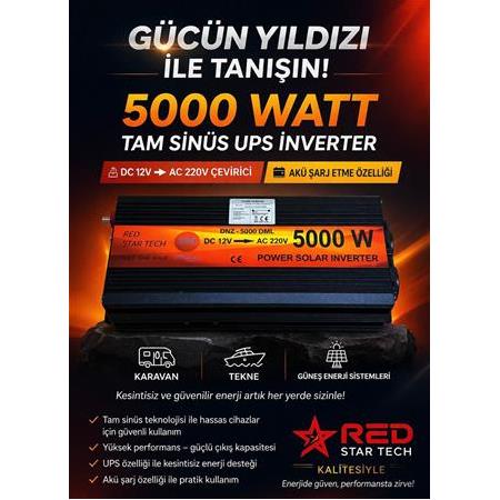 Maxcam 12 Volt 5000 Watt Tam Sinüs inverter UPS İnverter