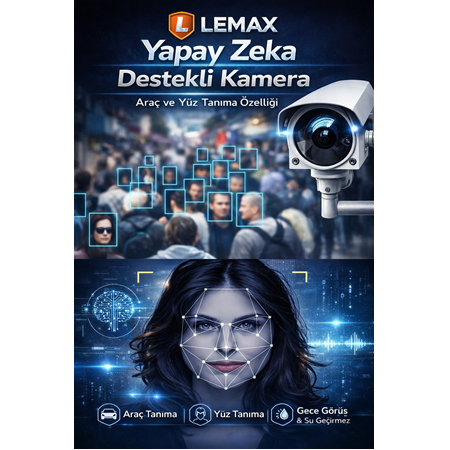 4 Kameralı SESLİ 5MP Sony Lens Gece Renkli Araç Ve Yüz Tanımalı Kamera Sistemi