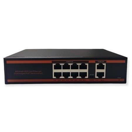 LG-ND1P802LF 8 Port Poe 10/100 + 2 Port Gigabit Uplink Poe Swıtch