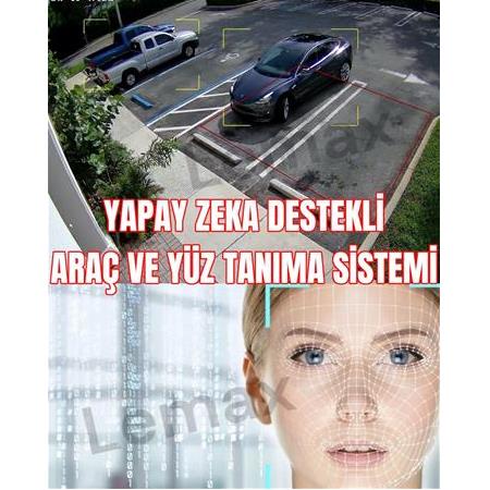 4 Kameralı Set - 5 MP Sony Lens Gece Renkli Araç Ve Yüz Tanımalı Ultra HD Kamera Sistemi