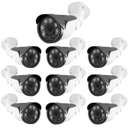 5 MP Lens 6 Atom Led Su Geçirmez, Gece Görüşlü Güvenlik Kamerası - 10 ADET