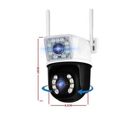 O-kam PRO Çift Kameralı Dual Lens Wifi Akıllı Kamera , Yapay Zeka, Gece Görüş,