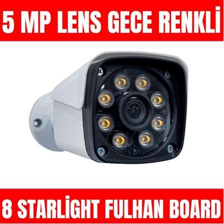 5 MP Lens Gece Renkli Starlight AHD Güvenlik Kamerası